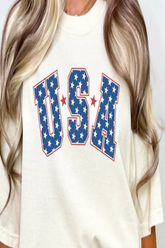 USA Comfort Colors Tshirt or District Crewneck Sweatshirt